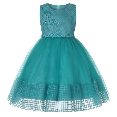 2021 High quality Baby Girls Flower Dress for Girls Lace Cake Tutu Party Princess Dress Pageant Christmas Kids Clothes