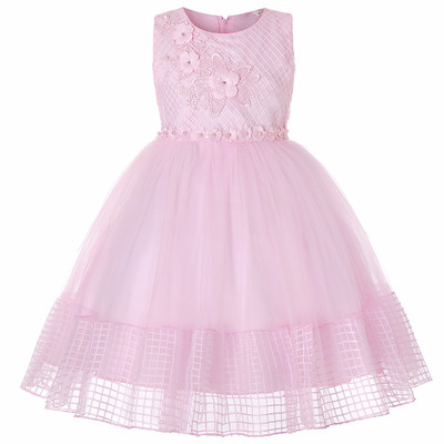 2021 High quality Baby Girls Flower Dress for Girls Lace Cake Tutu Party Princess Dress Pageant Christmas Kids Clothes