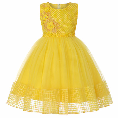 2021 High quality Baby Girls Flower Dress for Girls Lace Cake Tutu Party Princess Dress Pageant Christmas Kids Clothes