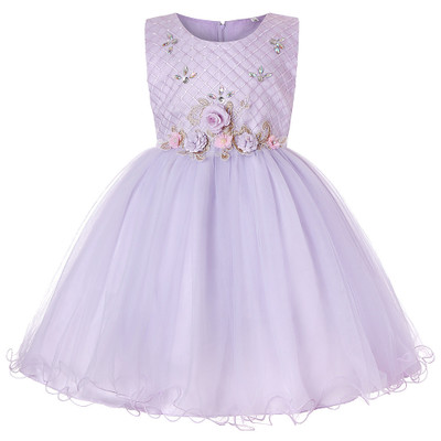2021 High quality Summer Dress for Children Flower Girls Dress Party Wedding Dress Elegent Princess Vestidos