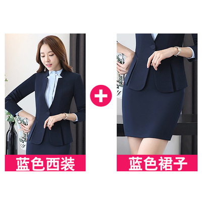 High quality Formal Ladies Office OL Uniform Designs Women elegant Business Work Wear Jacket with Trousers Sets
