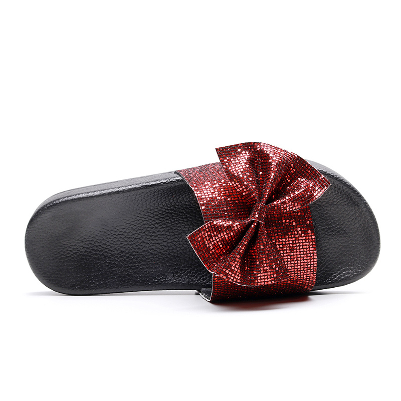 2021 High quality Summer Women Sexy Bling Slippers Woman Shoes Casual Pu Leather Flower Beach Shoes Female