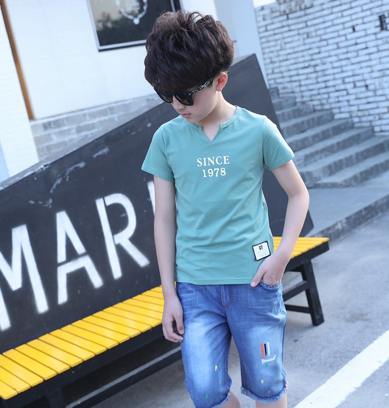 2021 High quality Kids Tracksuit For Boys Clothing Suits Summer Teenage Boys Clothing T-shirt Shorts Outfit