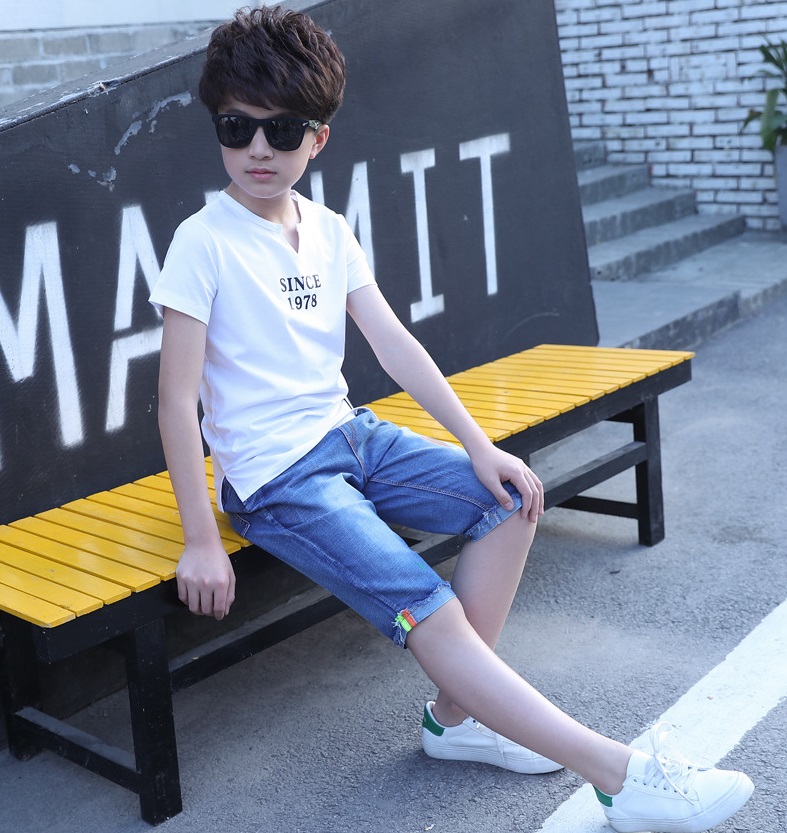 2021 High quality Kids Tracksuit For Boys Clothing Suits Summer Teenage Boys Clothing T-shirt Shorts Outfit