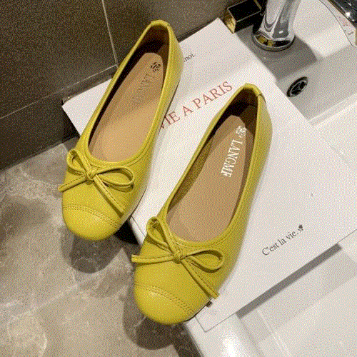 High quality  Autumn Soft Bow Women Flats Loafers Casual Shoes Woman PU Slip on Ladies Ballet Flats Women Shoes