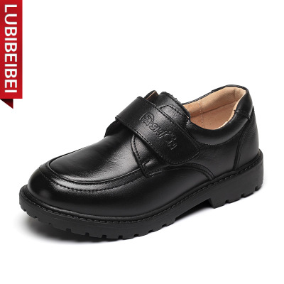 High quality New Kids Genuine Leather  Shoes for Boys  Children Black Wedding Shoes Boys Formal Wedge Sneakers