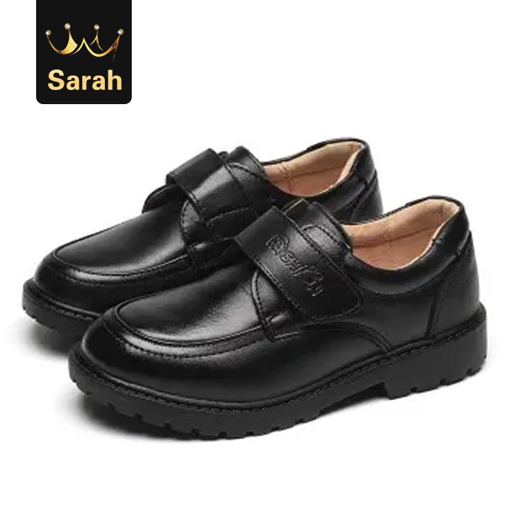 High quality New Kids Genuine Leather  Shoes for Boys  Children Black Wedding Shoes Boys Formal Wedge Sneakers