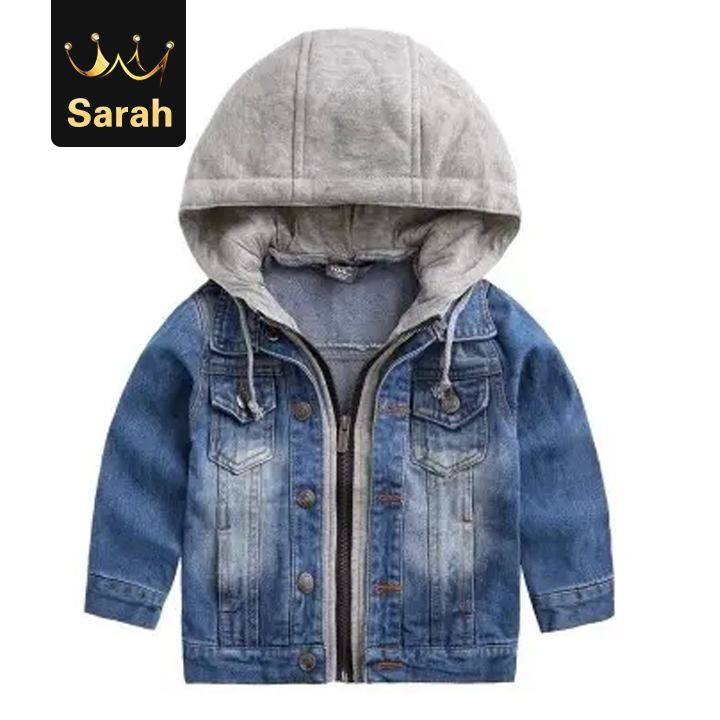 High quality Boys Denim Jacket Classic Zipper Hooded Outerwear Coat Spring Children Clothing Kids Jacket Coat