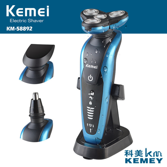 High quality Rechargeable 3 In 1 Men Beard Trimmer Machine with IPX 7 Level Waterproof 4D Floating Heads