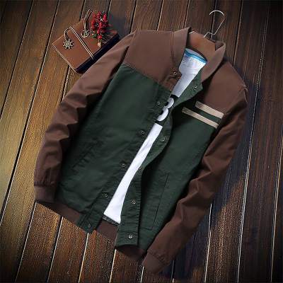 High quality Autumn men's jacket Cultivate one's morality short paragraph matching collar jacket baseball uniform