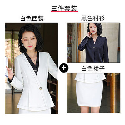 2021 High quality 2019 Hot Work business Women's skirt suits Set for women blazer office lady clothes Coat Jacket suit