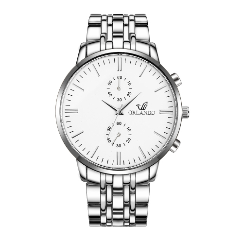 High quality Men's Wrist Watches Top Brand Luxury Orlando Clock Stainless Steel Men's Watch