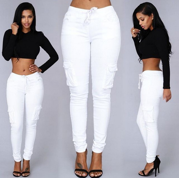 High quality Good Elastic Nice Material Packets Pencil Fashion Soft Suitable Skinny Female Ladies Pants