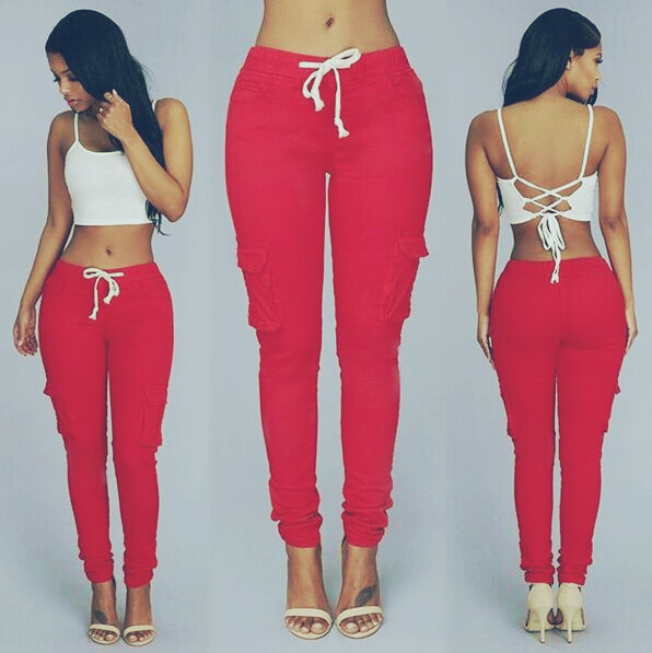 High quality Good Elastic Nice Material Packets Pencil Fashion Soft Suitable Skinny Female Ladies Pants