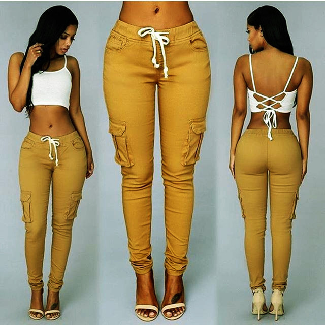 High quality Good Elastic Nice Material Packets Pencil Fashion Soft Suitable Skinny Female Ladies Pants