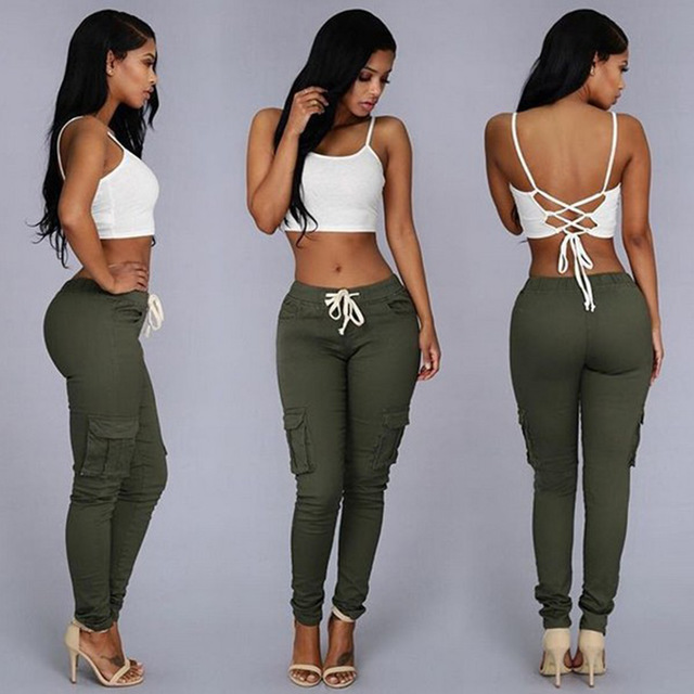 High quality Good Elastic Nice Material Packets Pencil Fashion Soft Suitable Skinny Female Ladies Pants