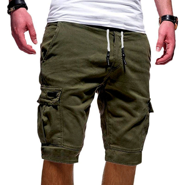 High quality  Mens Shorts Fitness Casual Workout Short Pants Men's Multi-pocket Sports Shorts