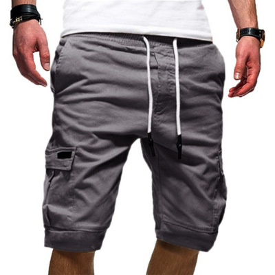 High quality  Mens Shorts Fitness Casual Workout Short Pants Men's Multi-pocket Sports Shorts
