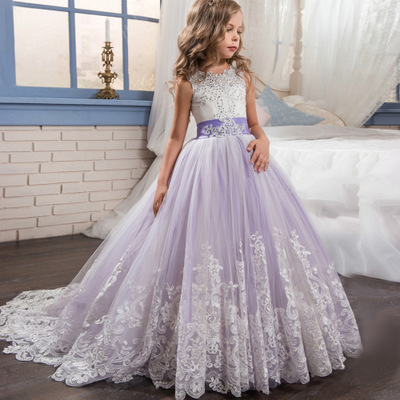 Girl Dress Bridesmaid Pageant Gown Dress Girl Kids Dresses for Girls Teenager Party Wedding Clothes