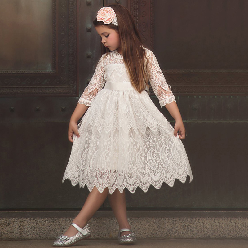 High quality Tulle Princess Girl Party Lace Dress Casual Wear Children Clothing Kids Dresses