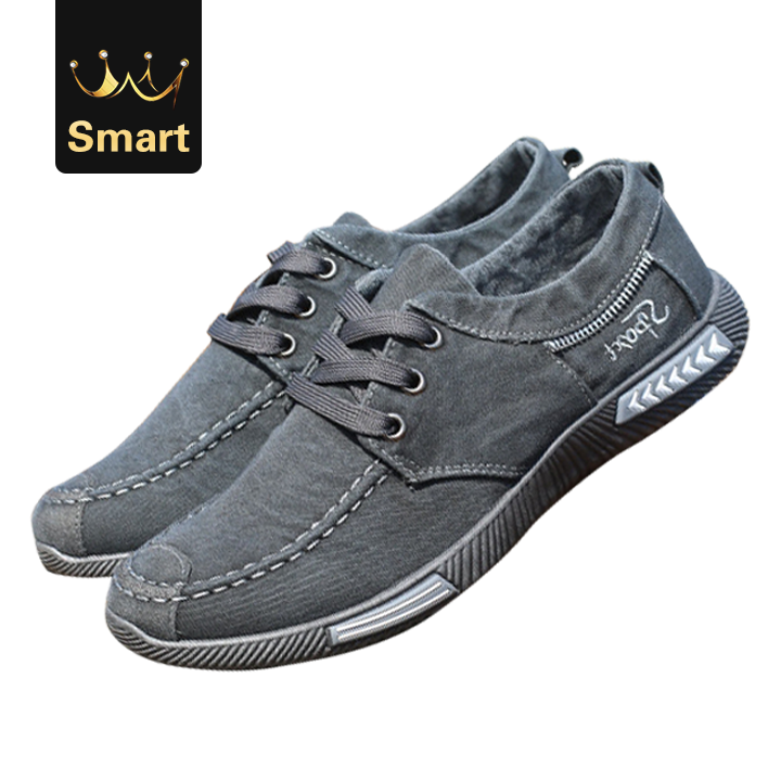 2021 High quality Canvas Men Shoes Denim Lace-Up Men Casual Shoes Plimsolls Breathable Male Footwear