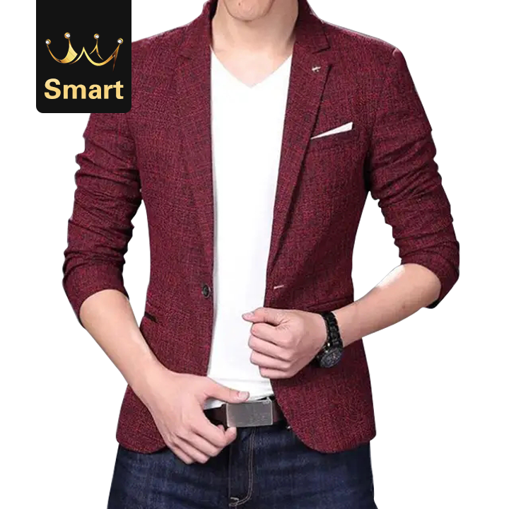 High quality Men Solid Linen Personality Pocket Male Single-Breasted Single Button Terno men jacket coats