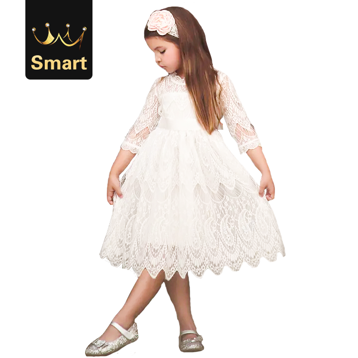 High quality Tulle Princess Girl Party Lace Dress Casual Wear Children Clothing Kids Dresses