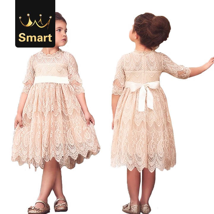 High quality Tulle Princess Girl Party Lace Dress Casual Wear Children Clothing Kids Dresses