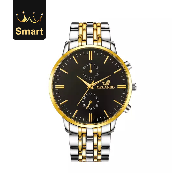 High quality Men's Wrist Watches Top Brand Luxury Orlando Clock Stainless Steel Men's Watch