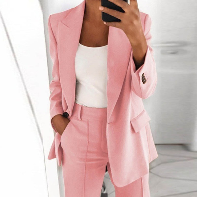 High quality Women Long Sleeve Jacket Elegant Turn-down Collar Tops Office Lady Winter Slim Cardigan Outerwear