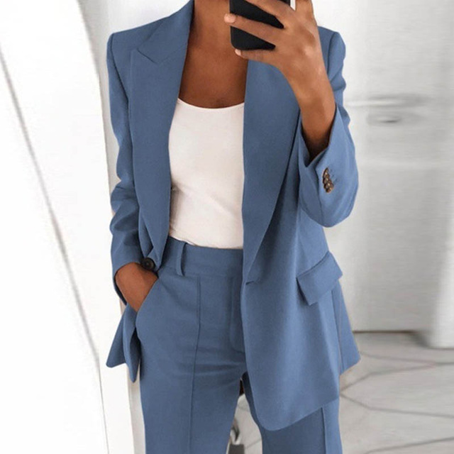 High quality Women Long Sleeve Jacket Elegant Turn-down Collar Tops Office Lady Winter Slim Cardigan Outerwear