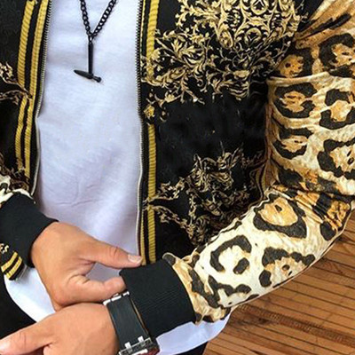 High quality Men's jacket Cardigan Zipper Bomber Spring Male Coats Casual Streetwear Stripe Slim Jackets