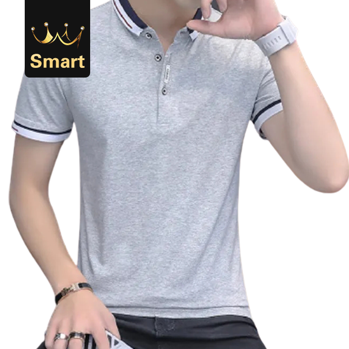 2021 High quality casual polo shirt men short sleeve turn down collar slim shirt T-shirts and Polos