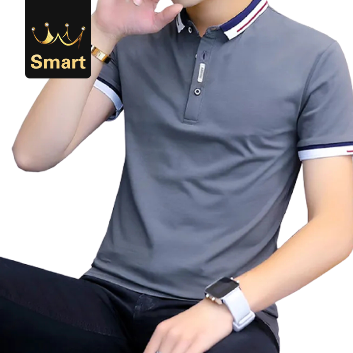 2021 High quality casual polo shirt men short sleeve turn down collar slim shirt T-shirts and Polos
