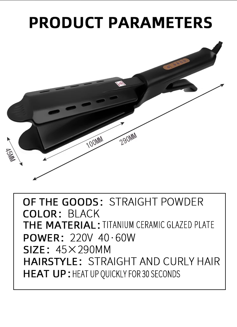 Hair Straighteing Irons Hair Straightener For Women Widen panel Hot Seilling
