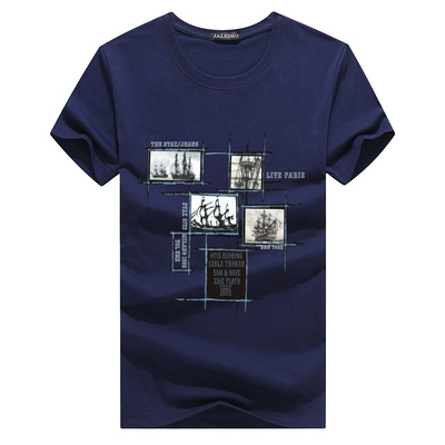 Men's Clothes T-shirts V-neck Basic Summer Tops Streetwear Casual Men T-shirt