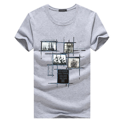 Men's Clothes T-shirts V-neck Basic Summer Tops Streetwear Casual Men T-shirt