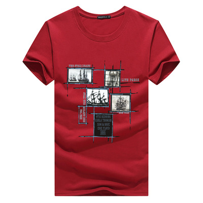 Men's Clothes T-shirts V-neck Basic Summer Tops Streetwear Casual Men T-shirt