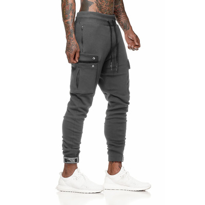Men's Clothes Trousers Men's Fashion Cotton Button Men's Large Size Fitness Training Pants