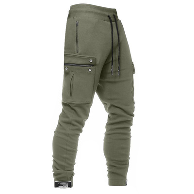 Men's Clothes Trousers Men's Fashion Cotton Button Men's Large Size Fitness Training Pants