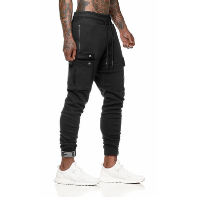 Men's Clothes Trousers Men's Fashion Cotton Button Men's Large Size Fitness Training Pants