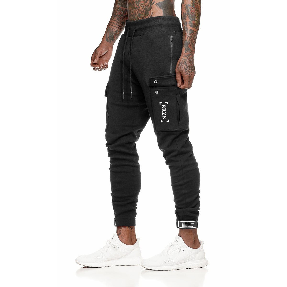 Men's Clothes Trousers Men's Fashion Cotton Button Men's Large Size Fitness Training Pants