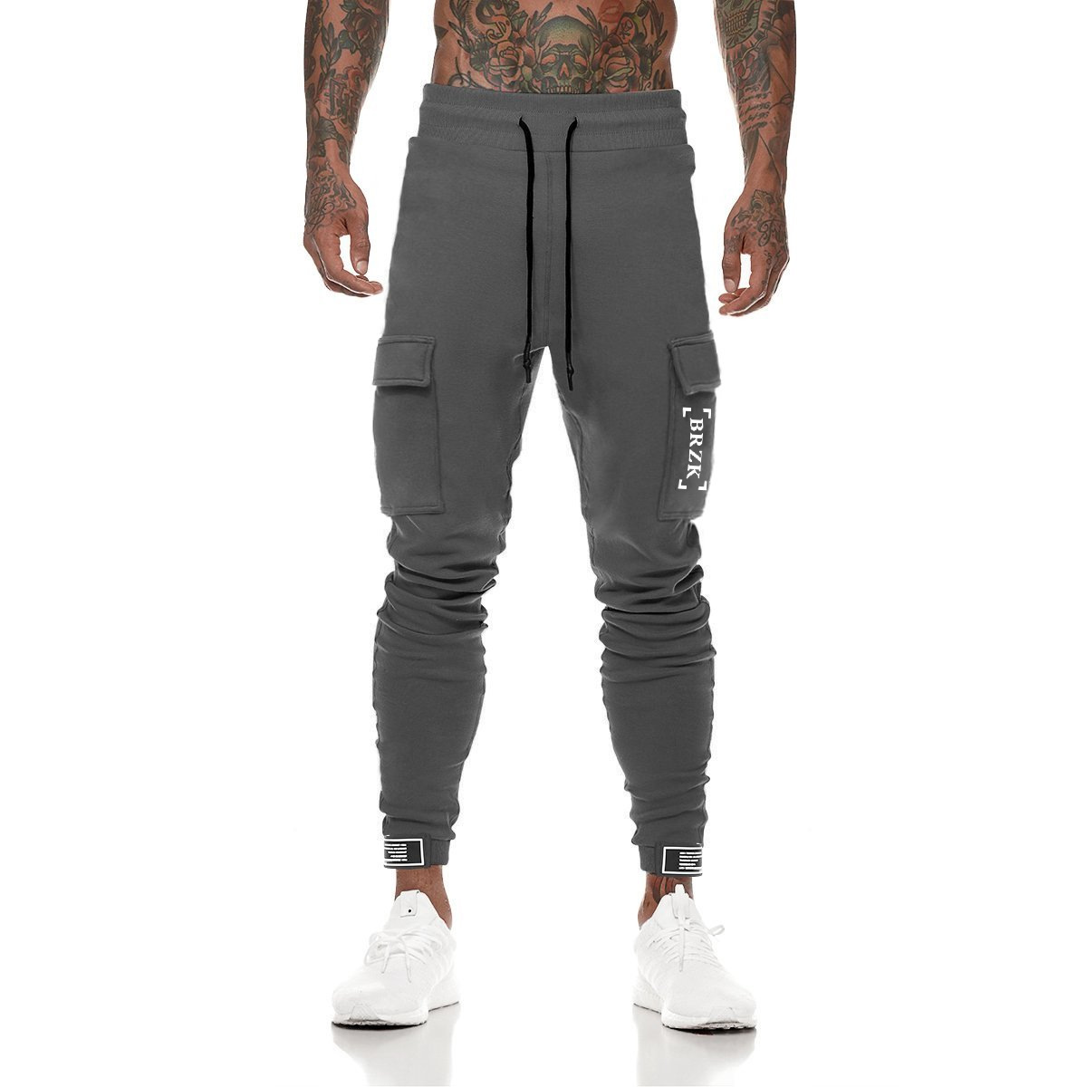 Men's Clothes Trousers Men's Fashion Cotton Button Men's Large Size Fitness Training Pants