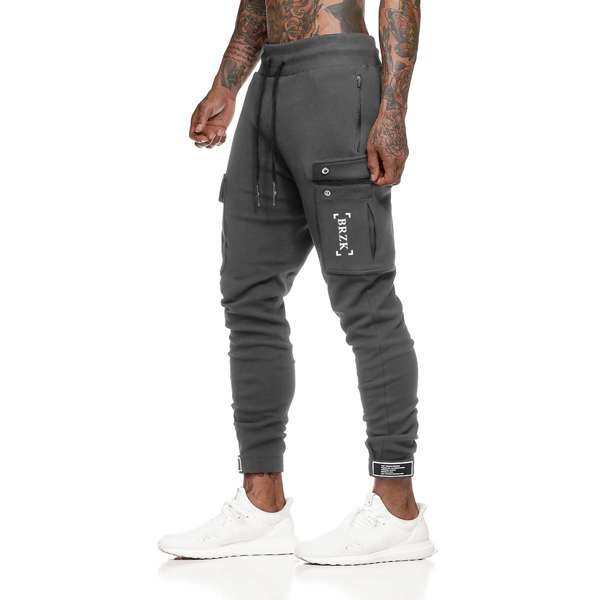Men's Clothes Trousers Men's Fashion Cotton Button Men's Large Size Fitness Training Pants