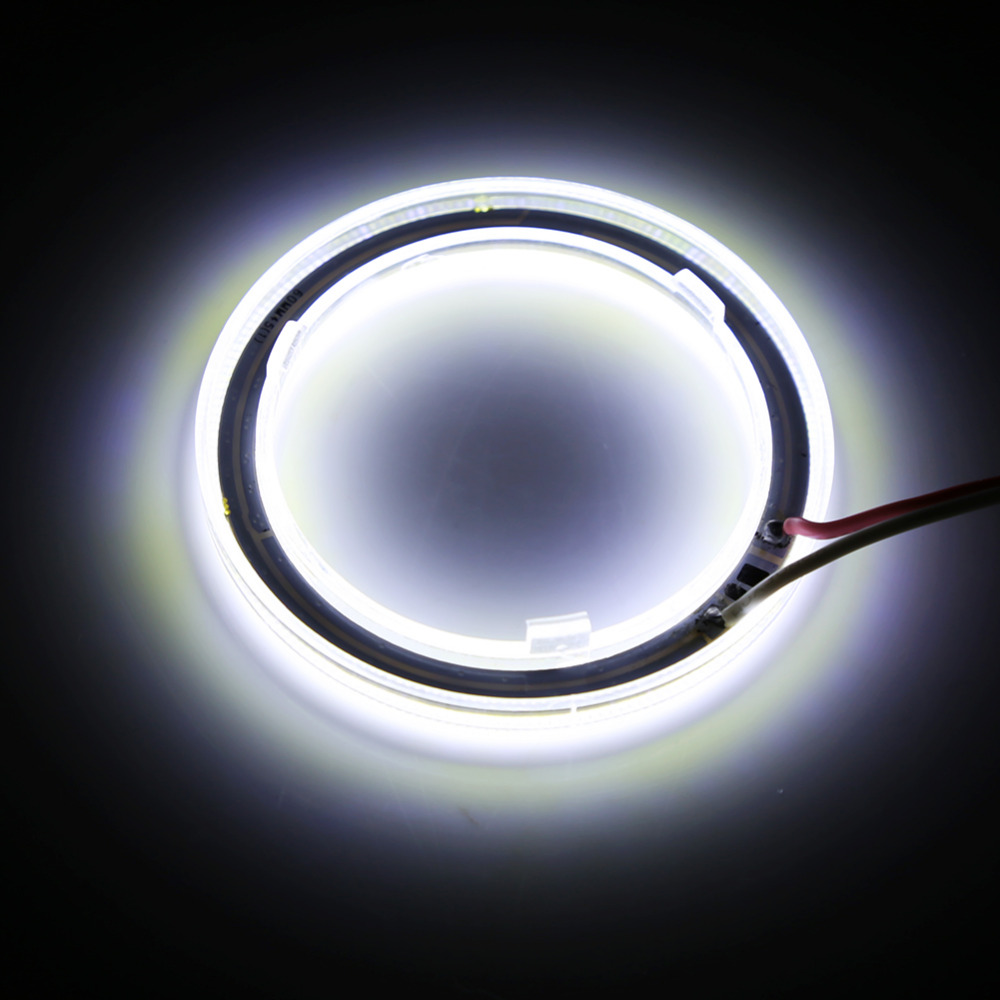2 pieces Halo LED Rings Angel Eye Car Headlight COB 60/70/80/90/100/110/120 mm Chips Headlight DRL