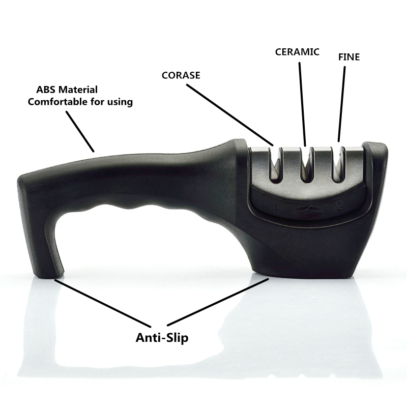 Knife Sharpeners 3 Stages Professional Kitchen Sharpening Stone Grinder knives Kitchen Knife Accessories