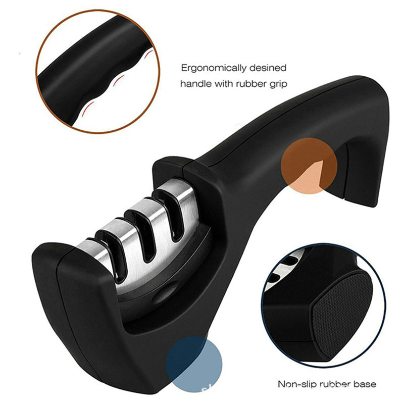 Knife Sharpeners 3 Stages Professional Kitchen Sharpening Stone Grinder knives Kitchen Knife Accessories