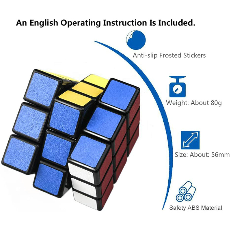 Rubik's Cube Educational Toy Three-order Magic Cube Puzzle Toy Learn Decompress Adult Kids Toy Gifts
