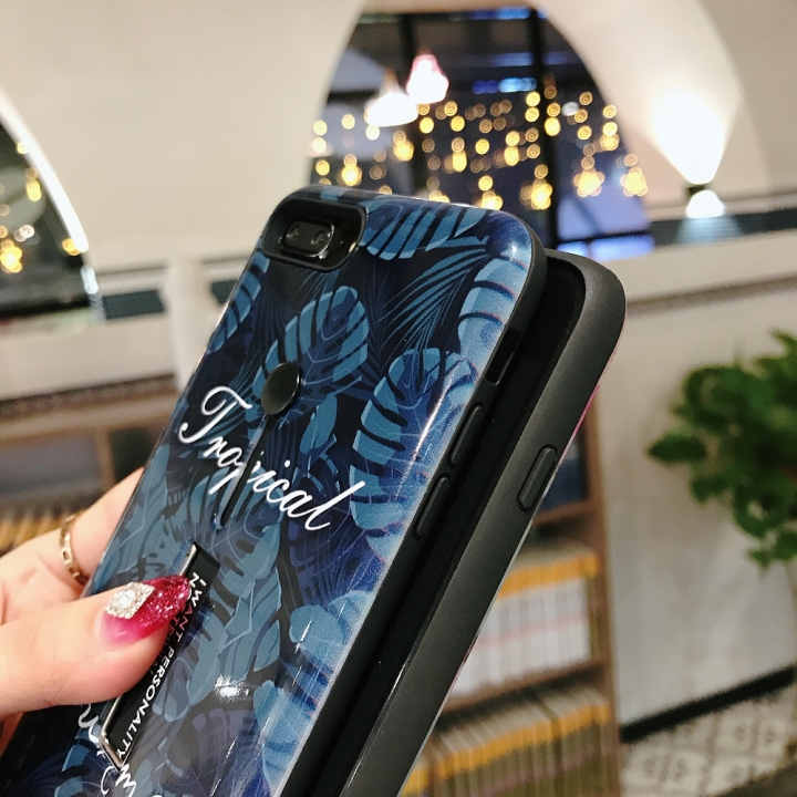 For iPhone XS Max XR 7 8 Plus 6S Plus Case flower Soft Silicon Cover  Ring Hide Stand Holder Case