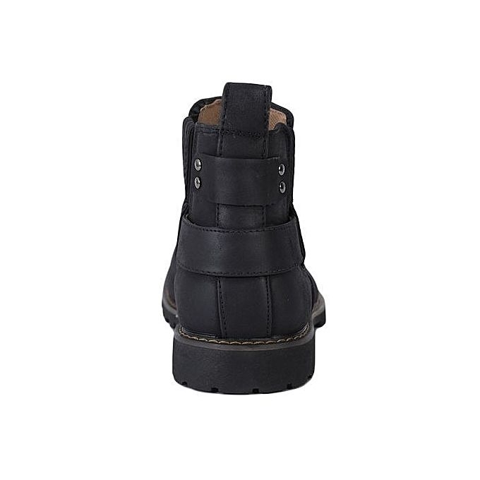 Men Casual Official Formal Business Ankle Boots Normal Fitting Rubber Sole PU Suede Leather Sizes 39-45Slip On Boots Generic All Weather Boots Colour Black Anti Slip Design